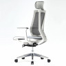Кресло FALTO G1 AIR GON-18WALH-AL-GY Спинка серая/сидение серое/Каркас белый