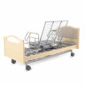 Кровать для лежачих больных с матрасом электрическая MED-MOS DB-2B с поворотным креслом в правую сторону (светлое дерево)